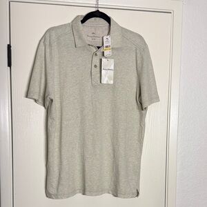Tommy Bahama Khaki Heather Polo Shirt size Medium